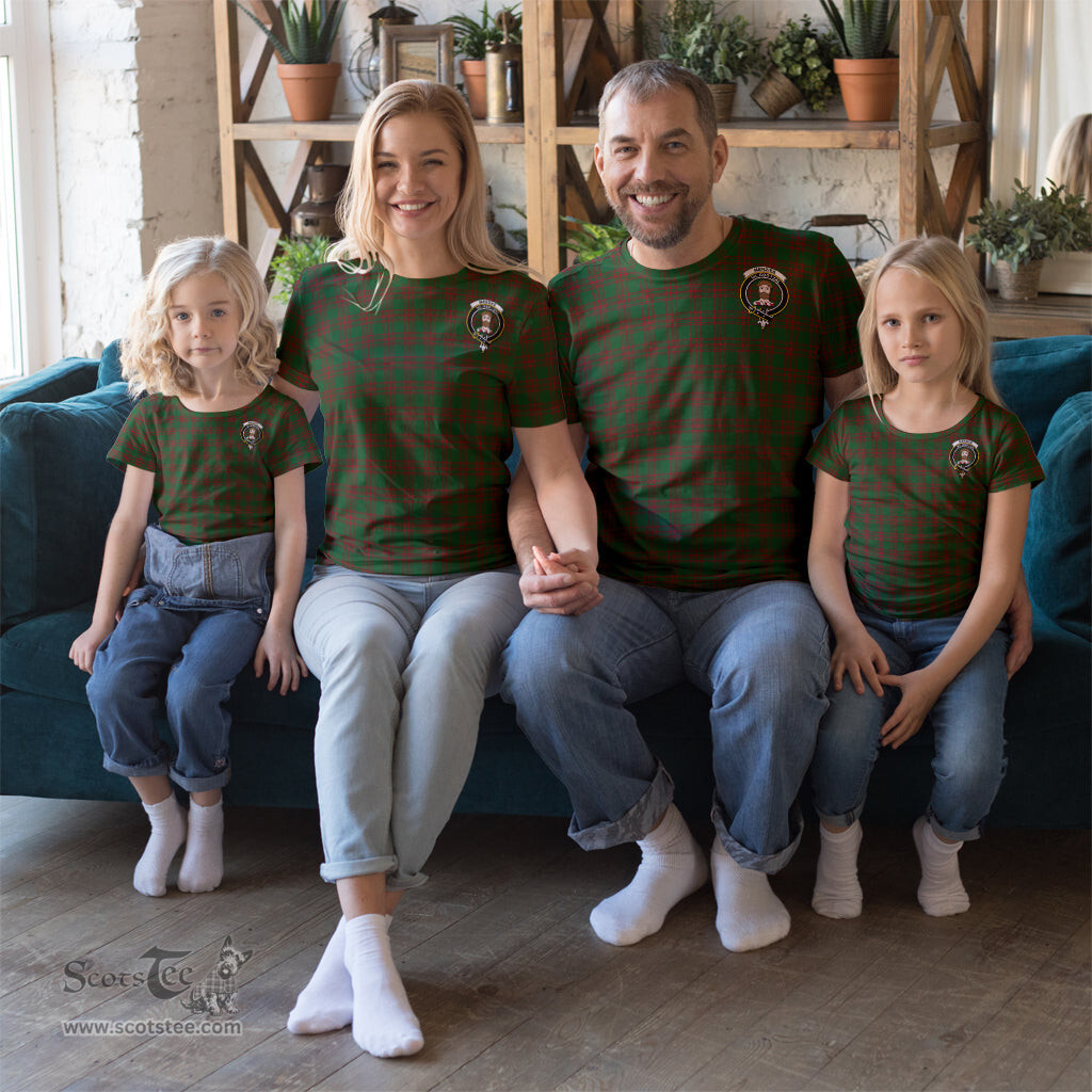 ScotsTee Shop Scottish Menzies Clan Crest Tartan T Shirt for Family Tartan Matching Family T Shirts