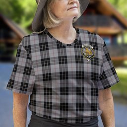 ScotsTee Shop Scottish MacPherson Dress Clan Crest Tartan T Shirt for Family Tartan Matching Family T Shirts