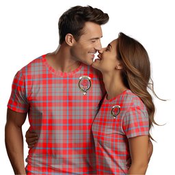 ScotsTee Shop Scottish Moubray Clan Crest Tartan T Shirt for Family Tartan Matching Family T Shirts