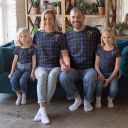 ScotsTee Shop Scottish MacRae Hunting Modern Clan Crest Tartan T Shirt for Family Tartan Matching Family T Shirts