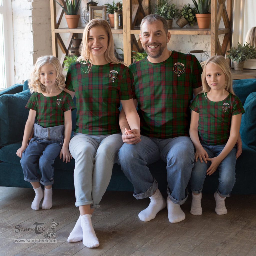 ScotsTee Shop Scottish Maxwell Hunting Clan Crest Tartan T Shirt for Family Tartan Matching Family T Shirts