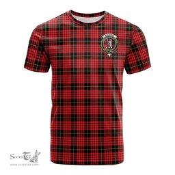 ScotsTee Shop Scottish MacQueen Modern Clan Crest Tartan T Shirt for Family Tartan Matching Family T Shirts