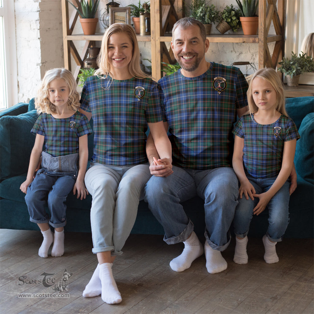 ScotsTee Shop Scottish MacRae Hunting Ancient Clan Crest Tartan T Shirt for Family Tartan Matching Family T Shirts
