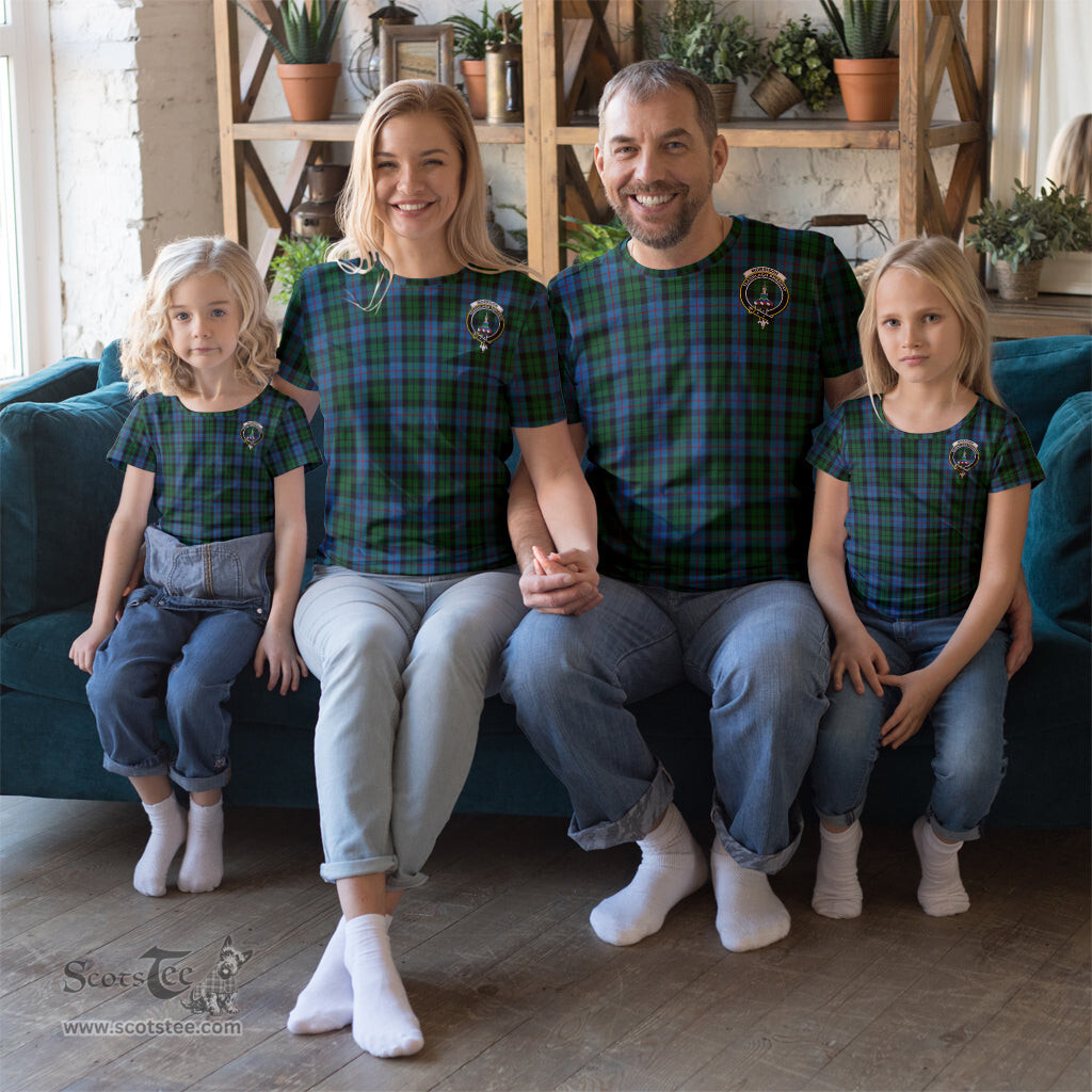 ScotsTee Shop Scottish Morrison Society Clan Crest Tartan T Shirt for Family Tartan Matching Family T Shirts
