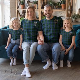 ScotsTee Shop Scottish Morrison Society Clan Crest Tartan T Shirt for Family Tartan Matching Family T Shirts