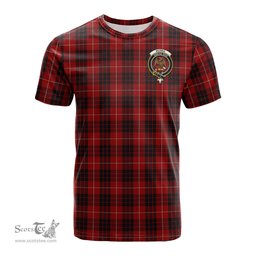 ScotsTee Shop Scottish Munro Black and Red Clan Crest Tartan T Shirt for Family Tartan Matching Family T Shirts