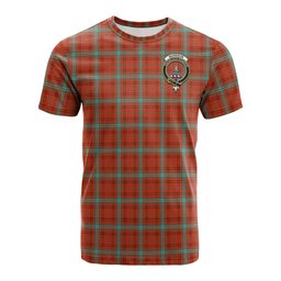 ScotsTee Shop Scottish Morrison Red Ancient Clan Crest Tartan T Shirt for Family Tartan Matching Family T Shirts