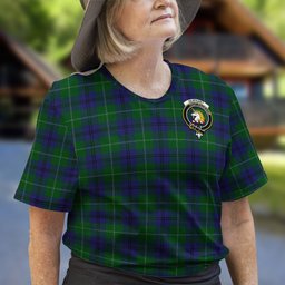 ScotsTee Shop Scottish Oliphant Clan Crest Tartan T Shirt for Family Tartan Matching Family T Shirts