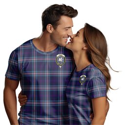 ScotsTee Shop Scottish Nevoy Clan Crest Tartan T Shirt for Family Tartan Matching Family T Shirts