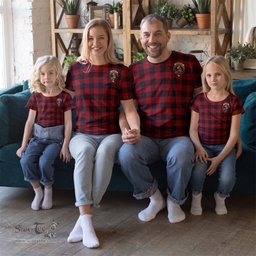 ScotsTee Shop Scottish Rob Roy Macgregor Clan Crest Tartan T Shirt for Family Tartan Matching Family T Shirts