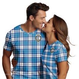 ScotsTee Shop Scottish Roberton Clan Crest Tartan T Shirt for Family Tartan Matching Family T Shirts