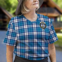 ScotsTee Shop Scottish Roberton Clan Crest Tartan T Shirt for Family Tartan Matching Family T Shirts