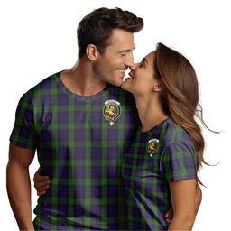 ScotsTee Shop Scottish Nicolson Green Hunting Clan Crest Tartan T Shirt for Family Tartan Matching Family T Shirts