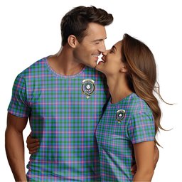 ScotsTee Shop Scottish Pitcairn Hunting Clan Crest Tartan T Shirt for Family Tartan Matching Family T Shirts