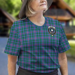 ScotsTee Shop Scottish Pitcairn Hunting Clan Crest Tartan T Shirt for Family Tartan Matching Family T Shirts