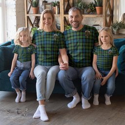 ScotsTee Shop Scottish Rollo Ancient Clan Crest Tartan T Shirt for Family Tartan Matching Family T Shirts