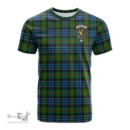 ScotsTee Shop Scottish Newlands of Lauriston Clan Crest Tartan T Shirt for Family Tartan Matching Family T Shirts