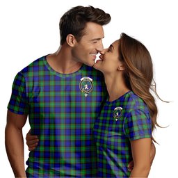 ScotsTee Shop Scottish Sempill Modern Clan Crest Tartan T Shirt for Family Tartan Matching Family T Shirts