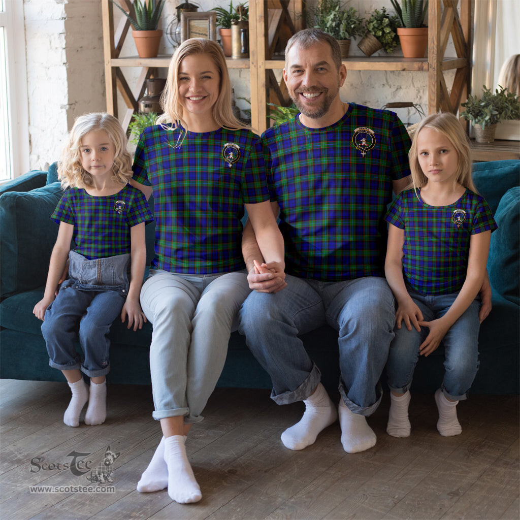 ScotsTee Shop Scottish Sempill Modern Clan Crest Tartan T Shirt for Family Tartan Matching Family T Shirts