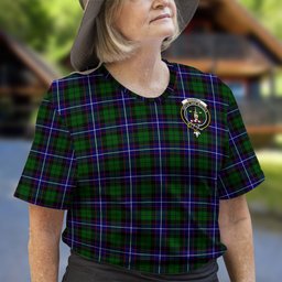ScotsTee Shop Scottish Russell Modern Clan Crest Tartan T Shirt for Family Tartan Matching Family T Shirts