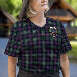 ScotsTee Shop Scottish Rose Hunting Modern Clan Crest Tartan T Shirt for Family Tartan Matching Family T Shirts