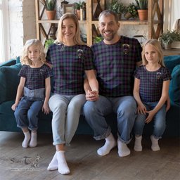 ScotsTee Shop Scottish Rose Hunting Modern Clan Crest Tartan T Shirt for Family Tartan Matching Family T Shirts