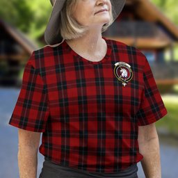 ScotsTee Shop Scottish Ramsay Clan Crest Tartan T Shirt for Family Tartan Matching Family T Shirts