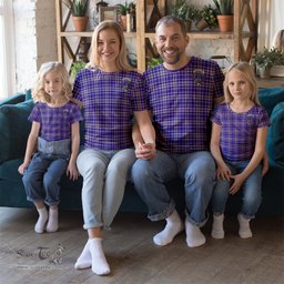 ScotsTee Shop Scottish Ochterlony Clan Crest Tartan T Shirt for Family Tartan Matching Family T Shirts