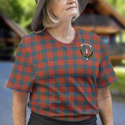 ScotsTee Shop Scottish Robertson Ancient Clan Crest Tartan T Shirt for Family Tartan Matching Family T Shirts
