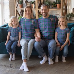 ScotsTee Shop Scottish Ralston Clan Crest Tartan T Shirt for Family Tartan Matching Family T Shirts