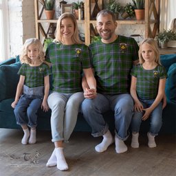 ScotsTee Shop Scottish Pringle Clan Crest Tartan T Shirt for Family Tartan Matching Family T Shirts