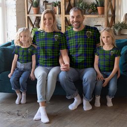 ScotsTee Shop Scottish Rollo Modern Clan Crest Tartan T Shirt for Family Tartan Matching Family T Shirts