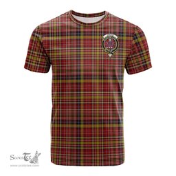 ScotsTee Shop Scottish Ogilvie (Ogilvy) of Strathallan Clan Crest Tartan T Shirt for Family Tartan Matching Family T Shirts