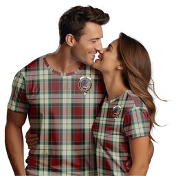 ScotsTee Shop Scottish Rose White Dress Clan Crest Tartan T Shirt for Family Tartan Matching Family T Shirts