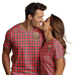 ScotsTee Shop Scottish Sinclair Modern Clan Crest Tartan T Shirt for Family Tartan Matching Family T Shirts