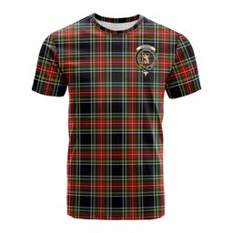 ScotsTee Shop Scottish Stewart Black Clan Crest Tartan T Shirt for Family Tartan Matching Family T Shirts
