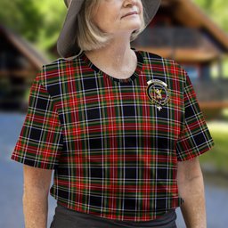 ScotsTee Shop Scottish Stewart Black Clan Crest Tartan T Shirt for Family Tartan Matching Family T Shirts