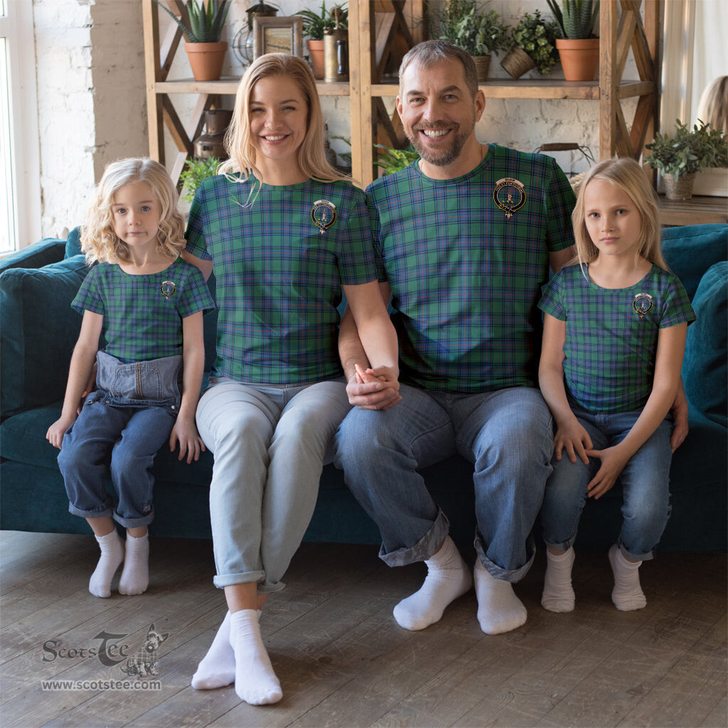 ScotsTee Shop Scottish Shaw Ancient Clan Crest Tartan T Shirt for Family Tartan Matching Family T Shirts