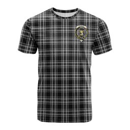 ScotsTee Shop Scottish Stewart Black and White Clan Crest Tartan T Shirt for Family Tartan Matching Family T Shirts