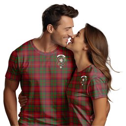 ScotsTee Shop Scottish Shaw of Tordarroch Red Dress Clan Crest Tartan T Shirt for Family Tartan Matching Family T Shirts