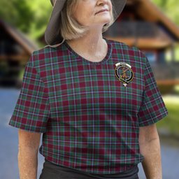 ScotsTee Shop Scottish Spens (Spence) Clan Crest Tartan T Shirt for Family Tartan Matching Family T Shirts