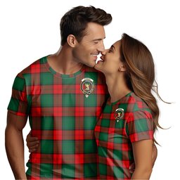 ScotsTee Shop Scottish Stewart Atholl Modern Clan Crest Tartan T Shirt for Family Tartan Matching Family T Shirts