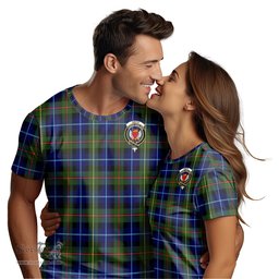 ScotsTee Shop Scottish Smith Modern Clan Crest Tartan T Shirt for Family Tartan Matching Family T Shirts