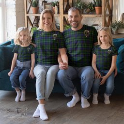ScotsTee Shop Scottish Rollo Clan Crest Tartan T Shirt for Family Tartan Matching Family T Shirts