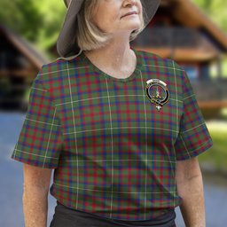 ScotsTee Shop Scottish Shaw Green Modern Clan Crest Tartan T Shirt for Family Tartan Matching Family T Shirts