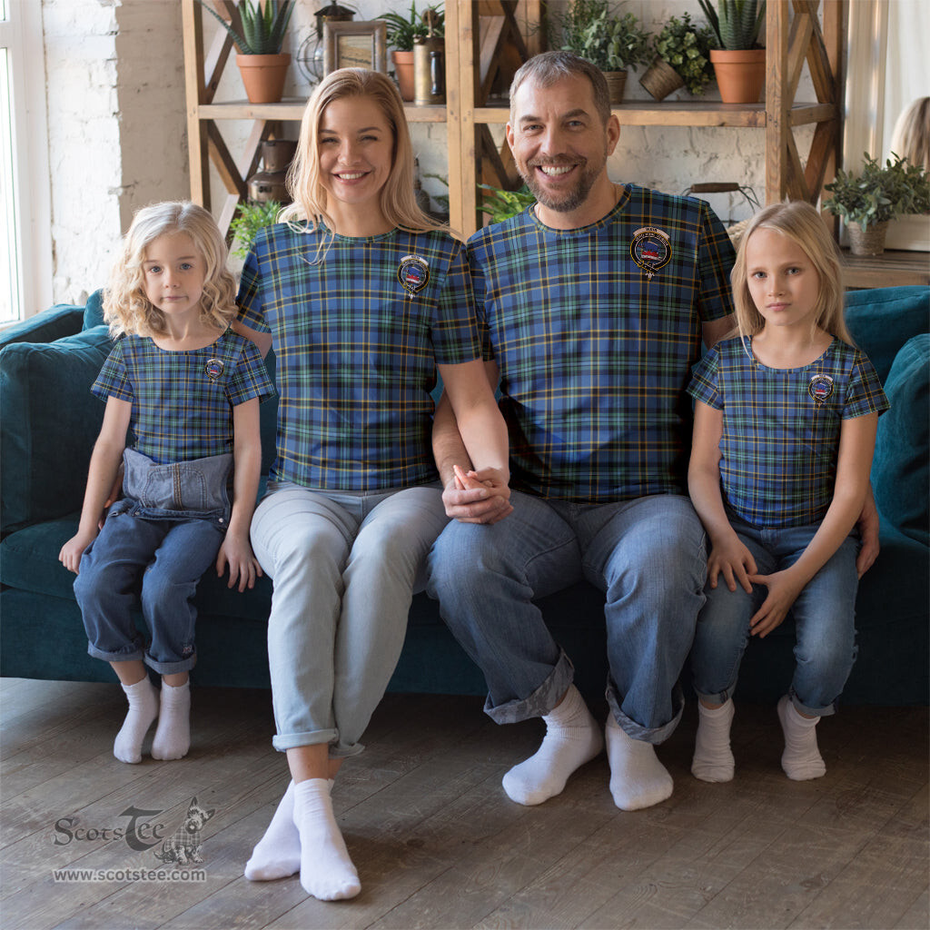 ScotsTee Shop Scottish Weir Ancient Clan Crest Tartan T Shirt for Family Tartan Matching Family T Shirts
