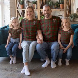 ScotsTee Shop Scottish Strange Clan Crest Tartan T Shirt for Family Tartan Matching Family T Shirts