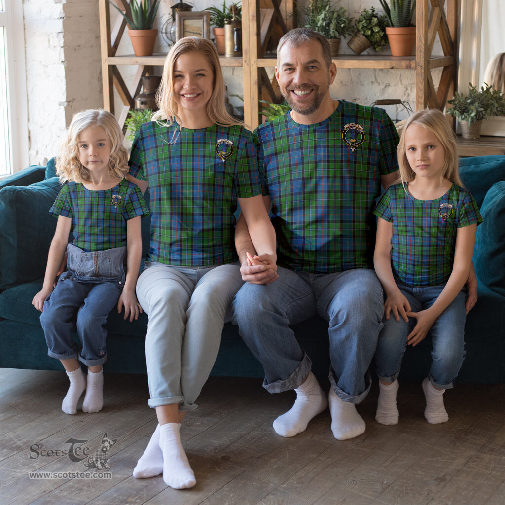 ScotsTee Shop Scottish Stirling Clan Crest Tartan T Shirt for Family Tartan Matching Family T Shirts