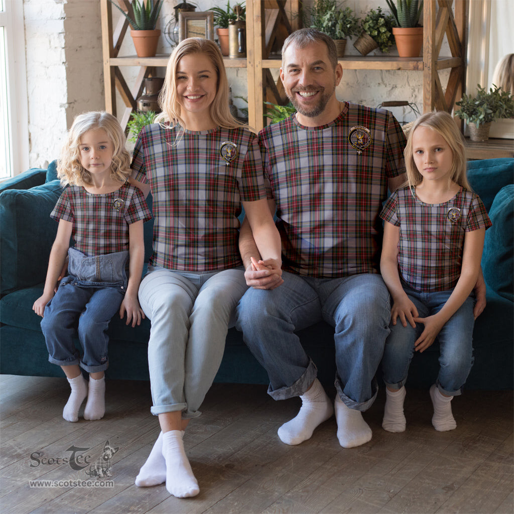 ScotsTee Shop Scottish Stewart Dress Clan Crest Tartan T Shirt for Family Tartan Matching Family T Shirts