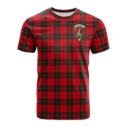 ScotsTee Shop Scottish Wallace Weathered Clan Crest Tartan T Shirt for Family Tartan Matching Family T Shirts